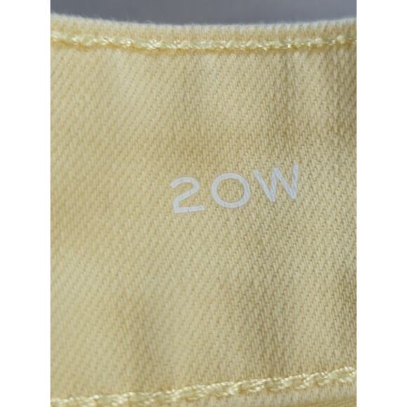 St. John’s Bay Women Yellow Cotton Blend Pants Size 20W / 2W Casual Straight Leg - Picture 4 of 12